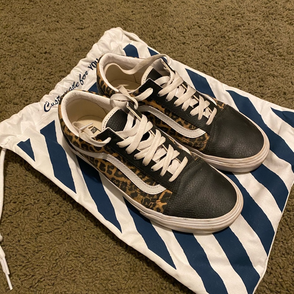 Vans custom leopard shoes